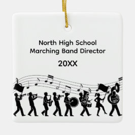 Ornamento De Cerâmica Diretor de Banda Marcial de Ensino Médio