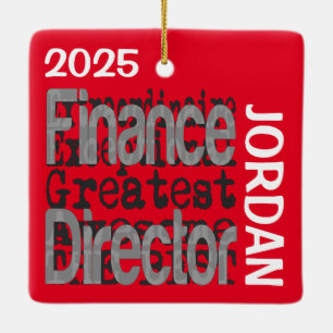 Ornamento De Cerâmica Diretor Financeiro Extraordinário CUSTOM