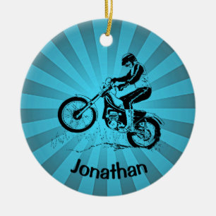 Ornamento De Cerâmica Dirt Bike Ornament