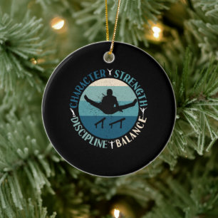 Ornamento De Cerâmica Disciplina de Força de Caráter de Ginástica de Men