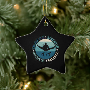 Ornamento De Cerâmica Disciplina de Força de Caráter de Ginástica de Men