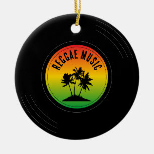 Ornamento De Cerâmica Disco de Vinil Natal Música Reggae