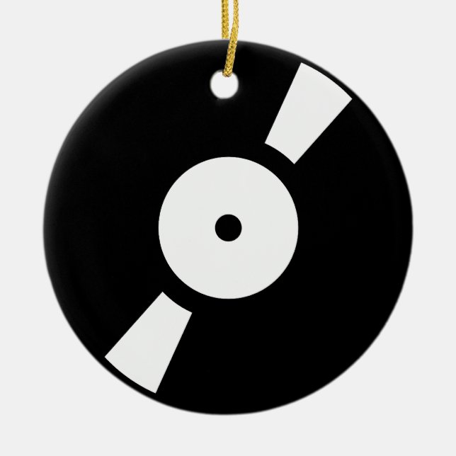 Ornamento De Cerâmica disco de vinil retrô (Frente)