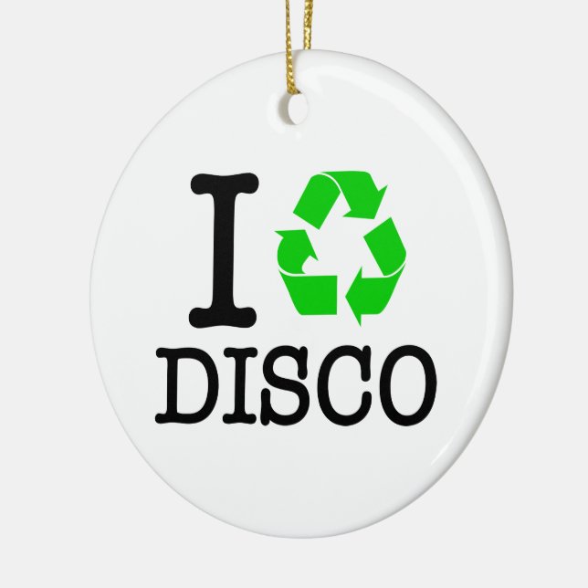 Ornamento De Cerâmica Disco do Reciclar (Esquerda)
