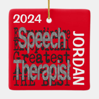 Ornamento De Cerâmica Discurso Terapista Extraordinário PERSONALIZADO
