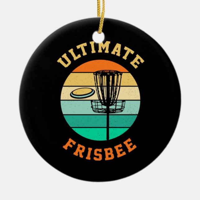 Ornamento De Cerâmica Disk Golf Ultimate Frisbee (Frente)