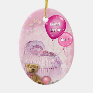 Ornamento De Cerâmica Dissipador de porta bebê personalizável de dois la