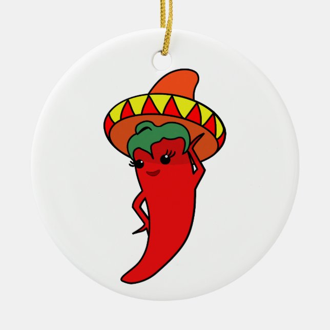 Ornamento De Cerâmica Divã Kawaii Picante (Frente)