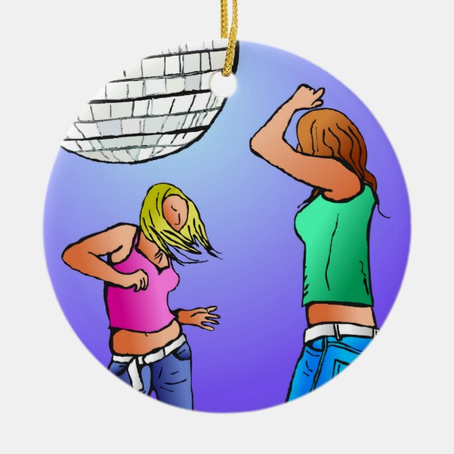 Ornamento De Cerâmica Divas do disco (Frente)