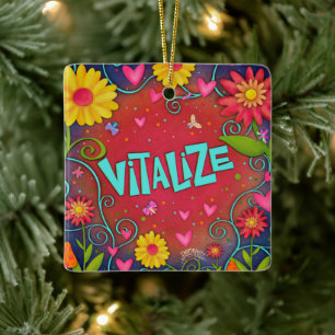 Ornamento De Cerâmica Diversão Floral Vitalize Bonito Dragonfly Inspiriv