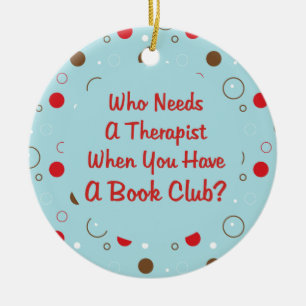 Ornamento De Cerâmica divertimento do clube de leitura