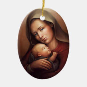 Ornamento De Cerâmica Divine Motherhood