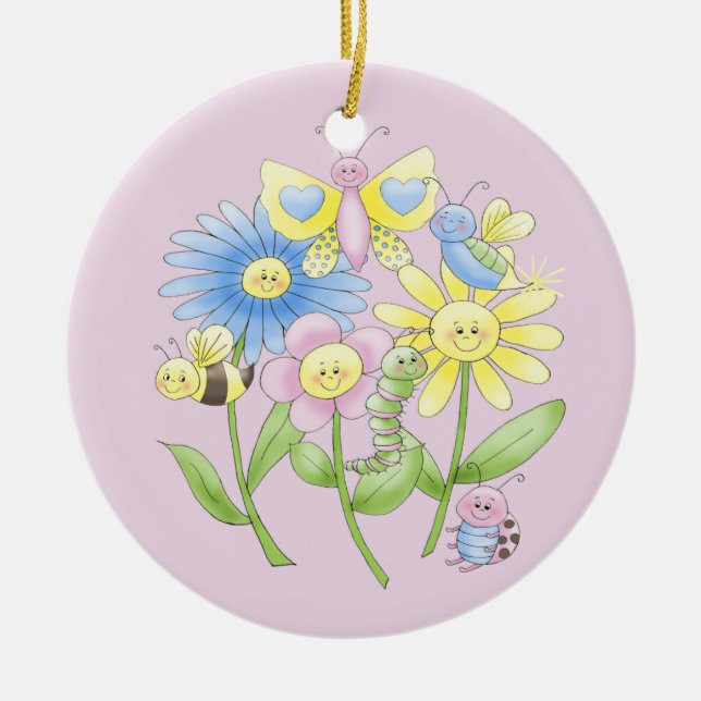 Ornamento De Cerâmica DivisõesBugs (Frente)