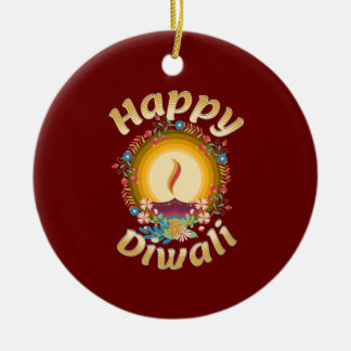 Ornamento De Cerâmica Diwali Festival das Luzes Hindu Sikh Jain