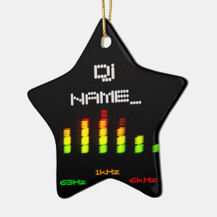 Ornamento De Cerâmica Dj Personal Equalizer Bar EQ - adicione seu nome