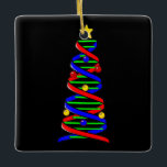 Ornamento De Cerâmica DNA Helix Christmas Tree Life Science Biology<br><div class="desc">DNA Helix Christmas Tree Life Science Biology</div>