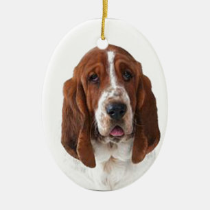 Ornamento De Cerâmica Do "cão Bassett "