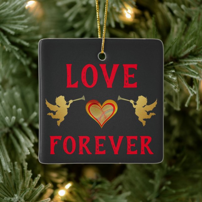 Ornamento de Cerâmica do Love Forever (Árvore)