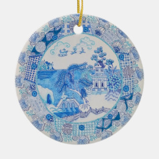 Ornamento De Cerâmica Do "ornamento da distopia Natal" por Rhonda