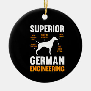 Ornamento De Cerâmica Doberman Gift Engenharia Alemã Superior