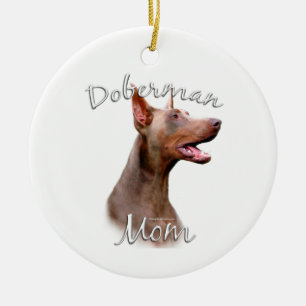 Ornamento De Cerâmica Doberman Pinscher (Isabella) Mãe 2