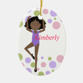 Ornamento De Cerâmica Doce Ballerina Purple e Rosa