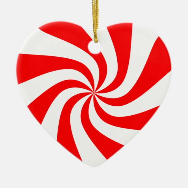 Ornamento De Cerâmica doce de espiral de menta (Frente)