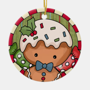 Ornamento De Cerâmica Doce Gingerpão
