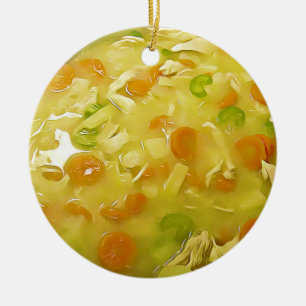 Ornamento De Cerâmica Doce Noodle Gag Gift Comida Natal