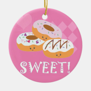 Ornamento De Cerâmica Doce Treats - Rosquinhas!