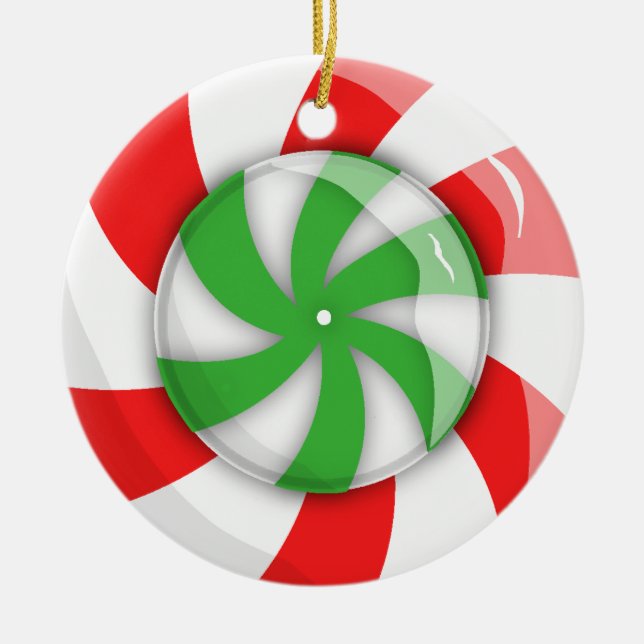 Ornamento De Cerâmica Doces de Natal (Frente)
