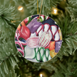 Ornamento De Cerâmica Doces de Natal