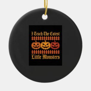 Ornamento De Cerâmica Doces ou Travessuras de Halloween Pequenos Monstro
