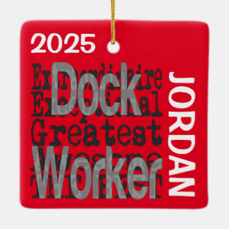Ornamento De Cerâmica Dock Worker Extraordinaire CUSTOM