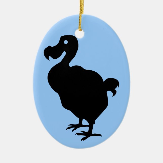 Ornamento De Cerâmica Dodo Silhouette (Frente)