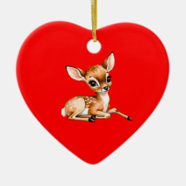 Ornamento De Cerâmica Doe Bonito A Arder, Deer Lover Gift,
