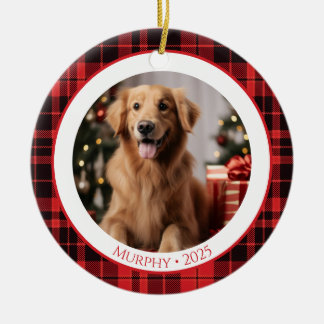 Ornamento De Cerâmica Dog Lover Pet Christmas Ornament 2025 with Photo