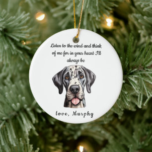 Ornamento De Cerâmica Dog Memorial Gift Pet Memorial