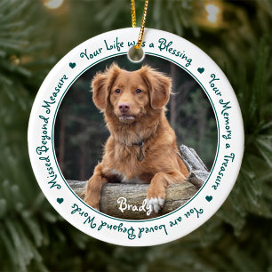 Ornamento De Cerâmica Dog Photo Pet Memorial
