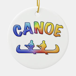 Ornamento De Cerâmica Dois à canoa