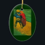 Ornamento De Cerâmica Dois amantes de Vincent van Gogh<br><div class="desc">Dois Amantes (Fragmento) de Vincent van Gogh é um retrato típico de apos impressionismo de arte, pintado com um jovem casal apaixonado, um marinheiro e sua namorada andando com os braços uns aos outros. Sobre o artista: Vincent Willem van Gogh era um pintor do Post Impressionista cujo trabalho era mais...</div>