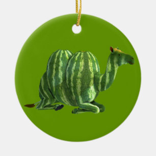 Ornamento De Cerâmica Dois Melon Camels