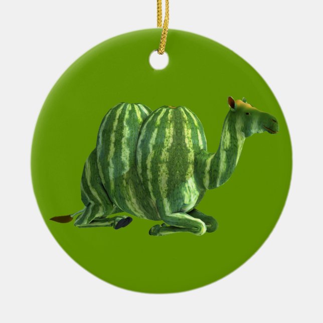 Ornamento De Cerâmica Dois Melon Camels (Frente)