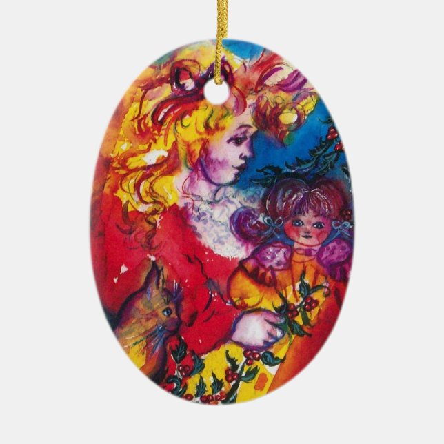 Ornamento De Cerâmica DOLL bonito (Frente)