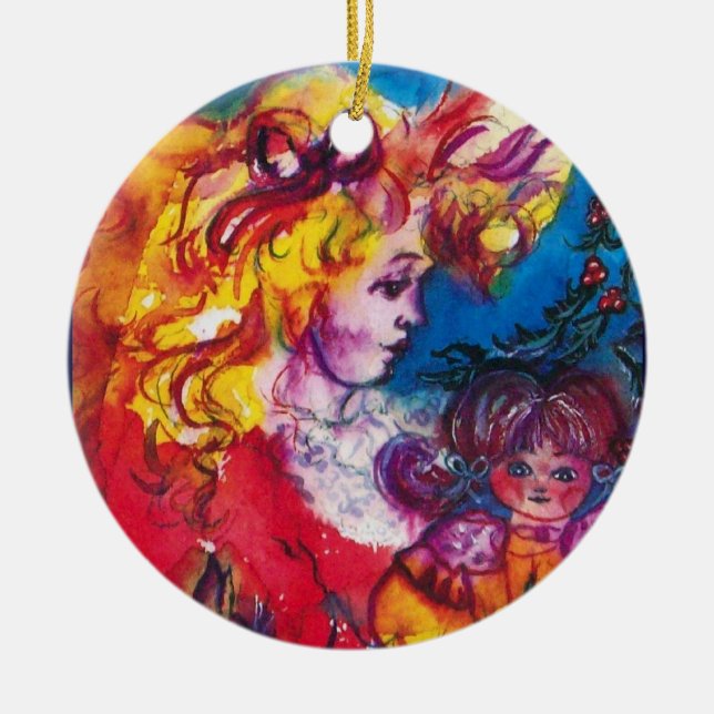 Ornamento De Cerâmica DOLL bonito (Frente)