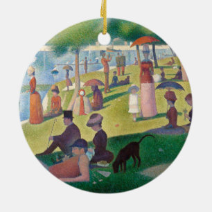 Ornamento De Cerâmica Domingo na pintura de La Grande Jatte Seurat