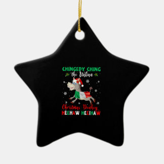 Ornamento De Cerâmica Dominick O Donkey Italiano De Natal