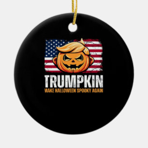 Ornamento De Cerâmica Donald Halloween - Trumpkin Torna o Halloween Louc