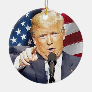 Ornamento De Cerâmica Donald Trump