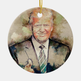 Ornamento De Cerâmica Donald Trump